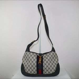 Vintage Navy Gucci monogram Shoulder Bag